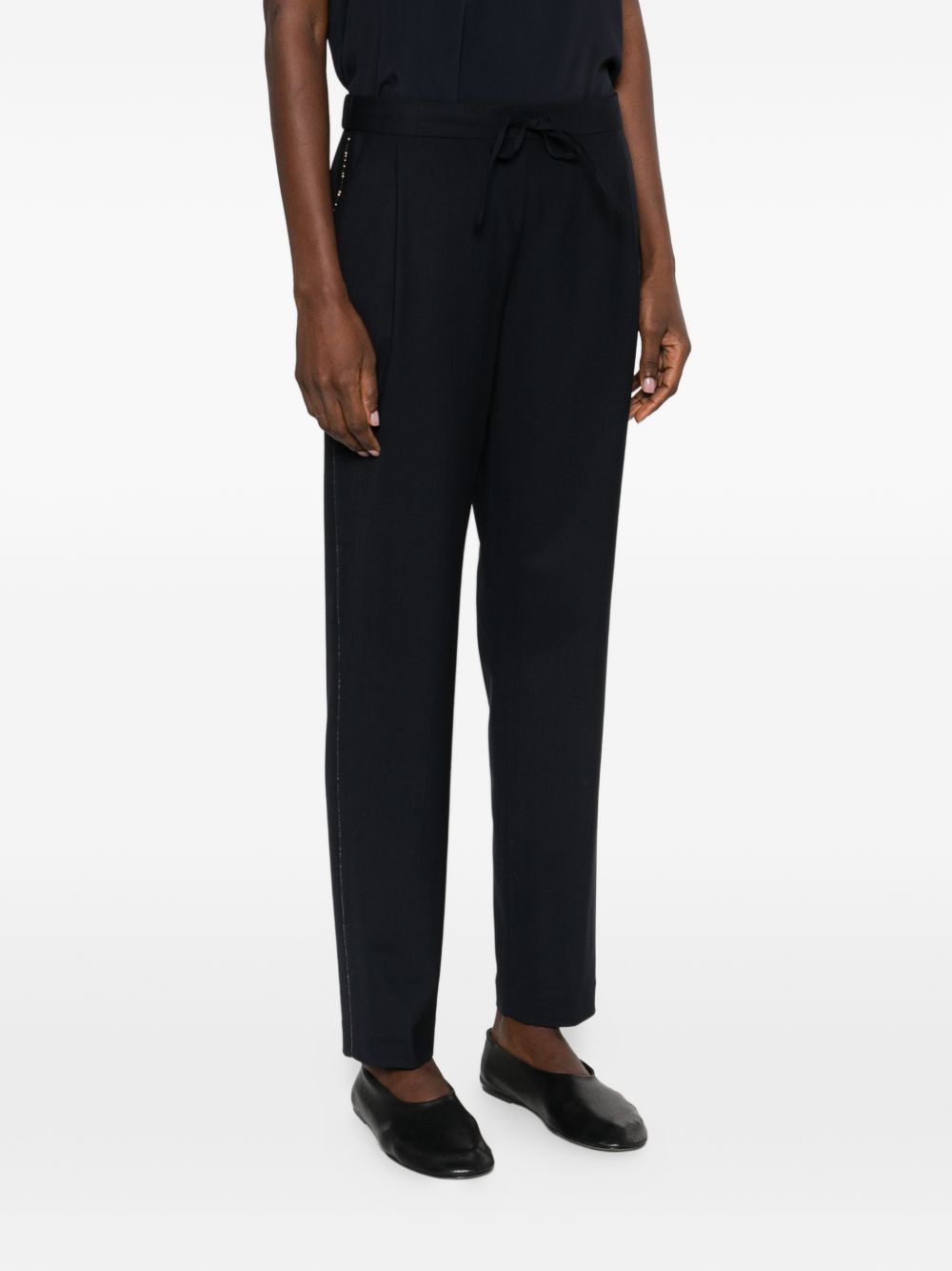 Fabiana Filippi Wool Drawstring Trousers for Women