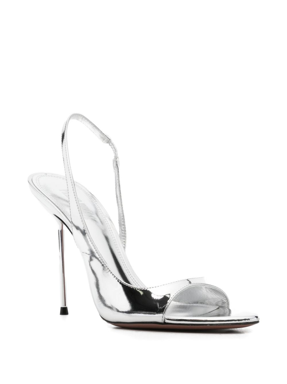 Paris Texas Lidia Slingback Sandals — Silver Stiletto