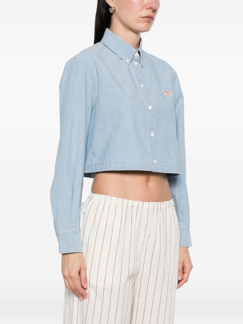 Maison Kitsuné Baby Fox Cropped Shirt — Shirts