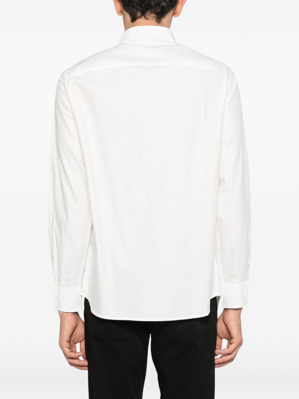 Emporio Armani Shirts — White Cotton Button Polo