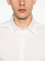 Emporio Armani Shirts — White Cotton Button Polo