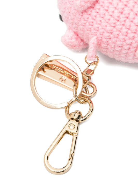 La Milanesa Pig Charm - Pink Crochet Keyring