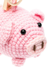 La Milanesa Pig Charm - Pink Crochet Keyring