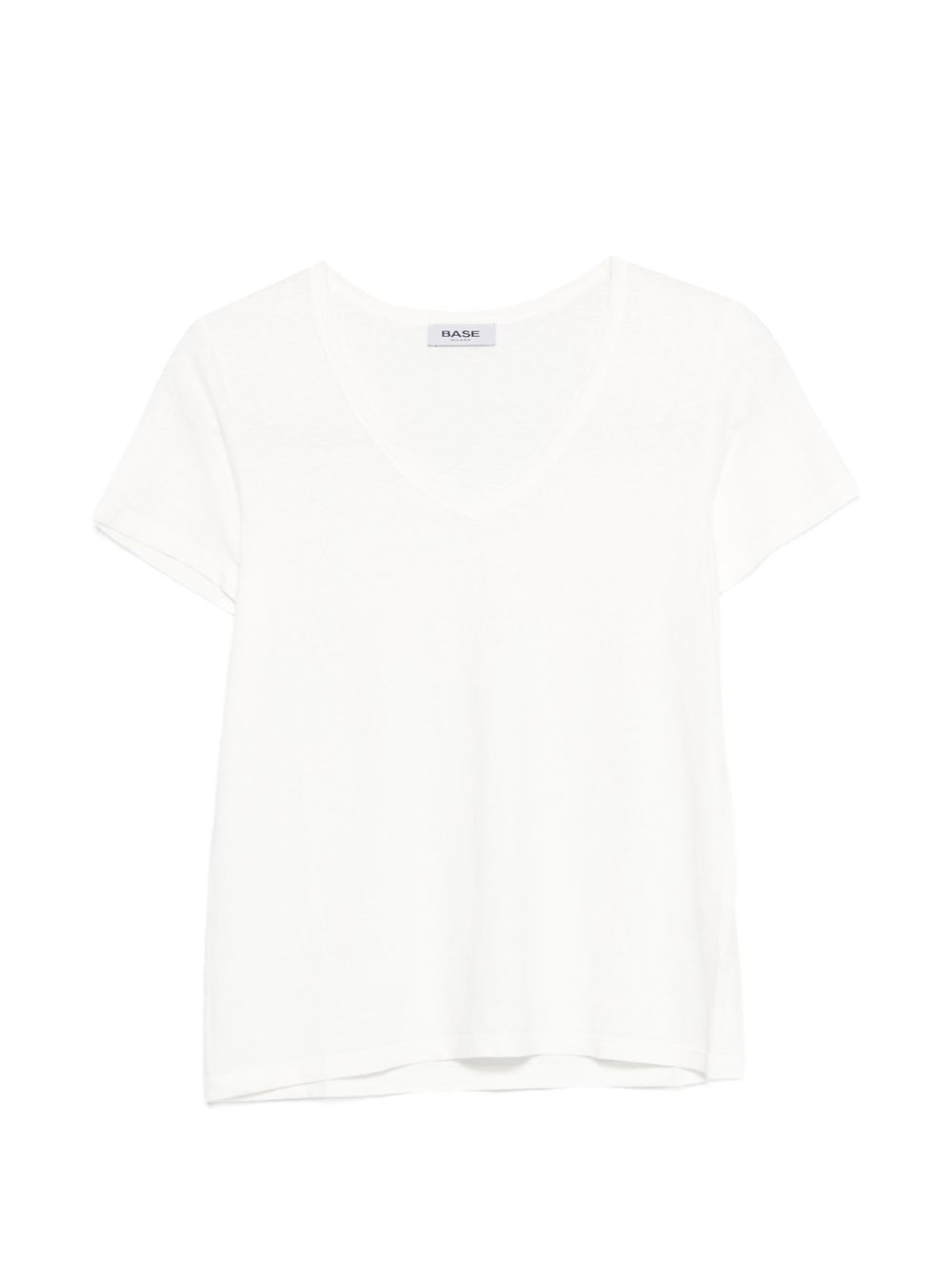 Base Linen T‑Shirt — White Topwear for Women