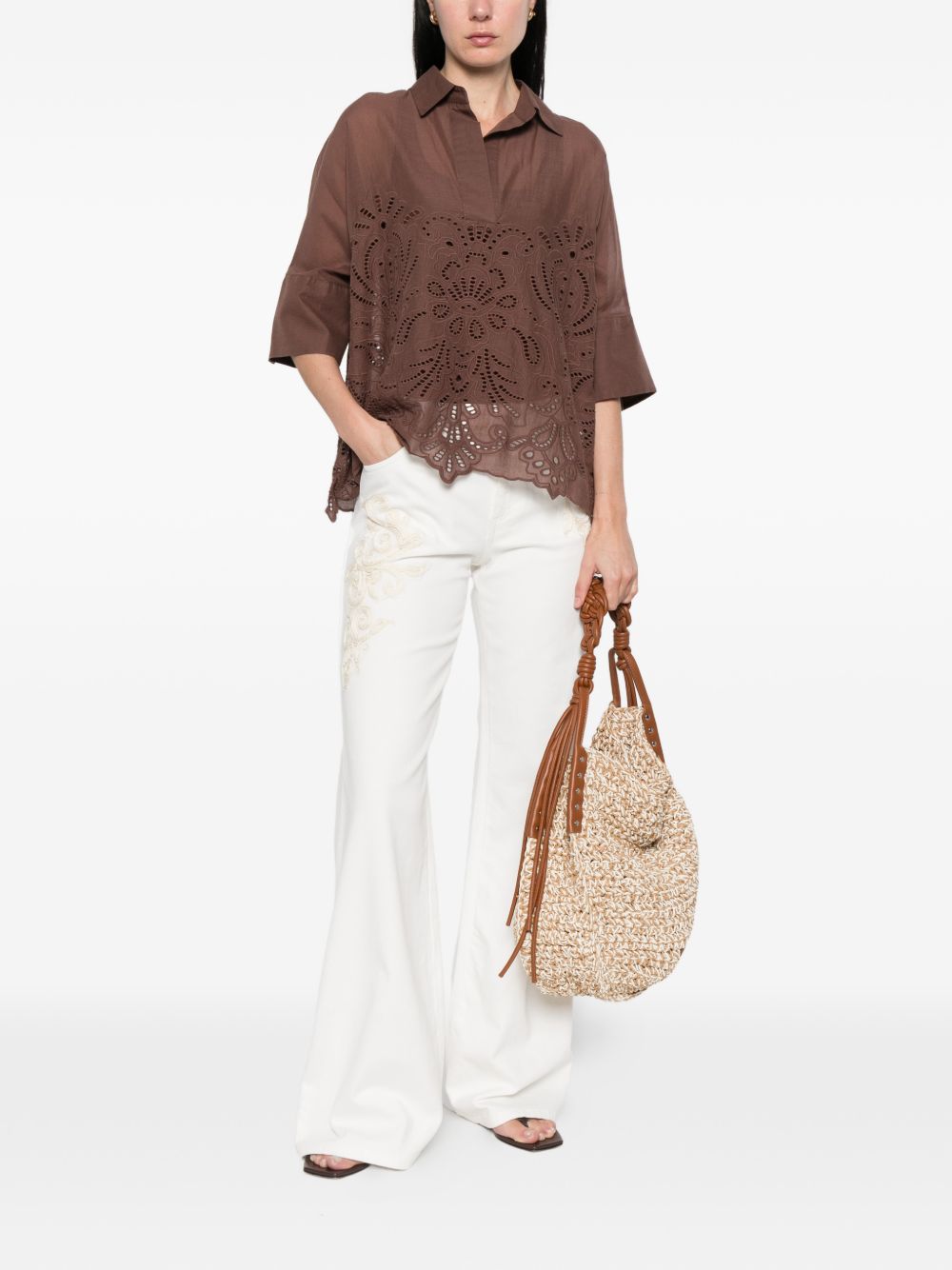 Ermanno Firenze Embroidered Denim Jeans — New In