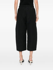 Apuntob Cotton Blend Trousers — Black, Elastic Waist