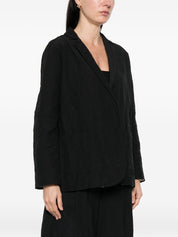 Apuntob Jackets — Black Cotton Blazer for Women