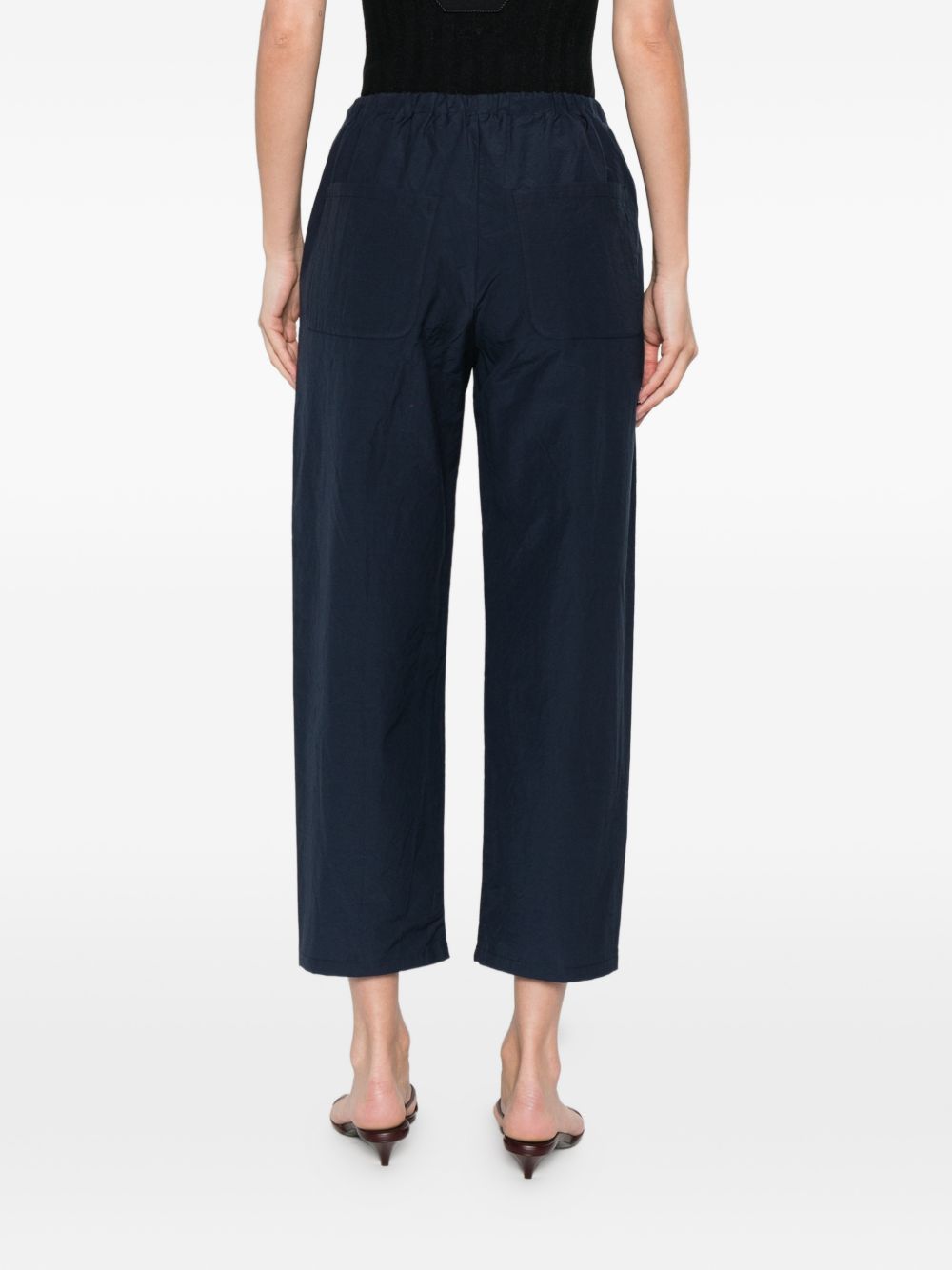 Apuntob Cotton Trousers — Blue Pleated Women’s Pants