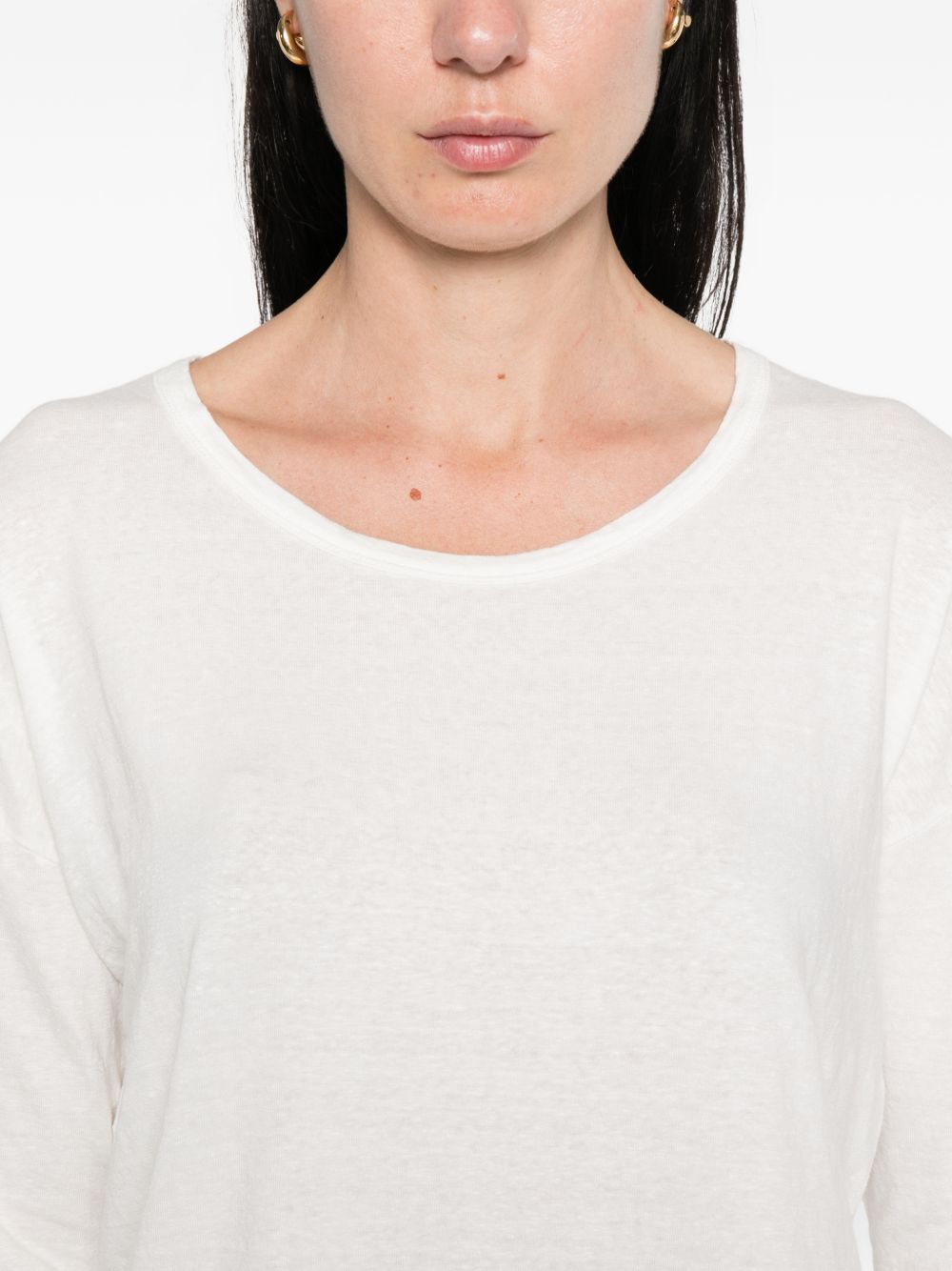 Base Sweaters — Linen Crewneck Tops for Women