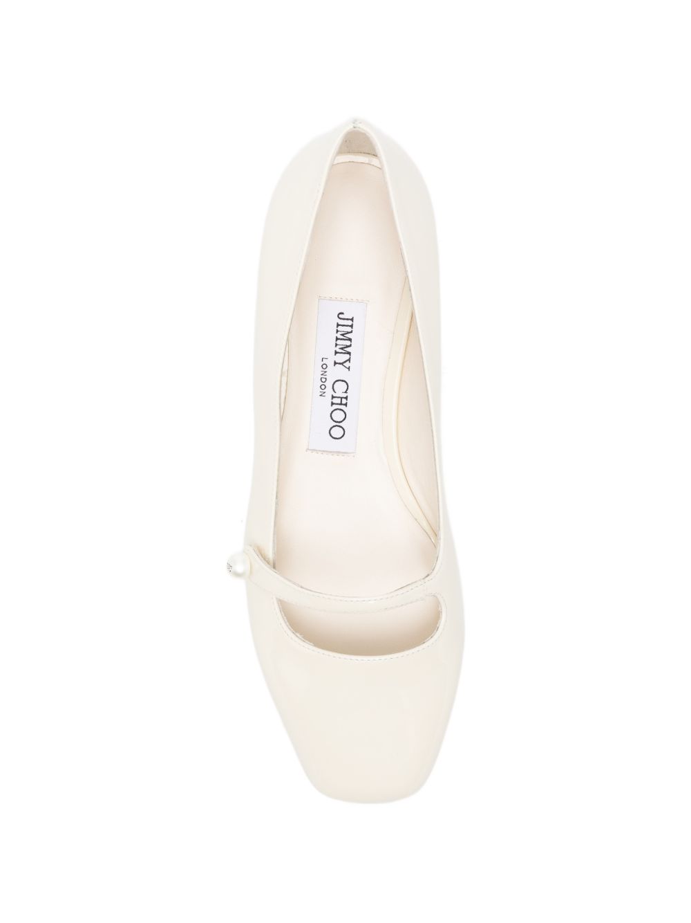 Jimmy Choo Flat Shoes — White Patent Ballet Flats