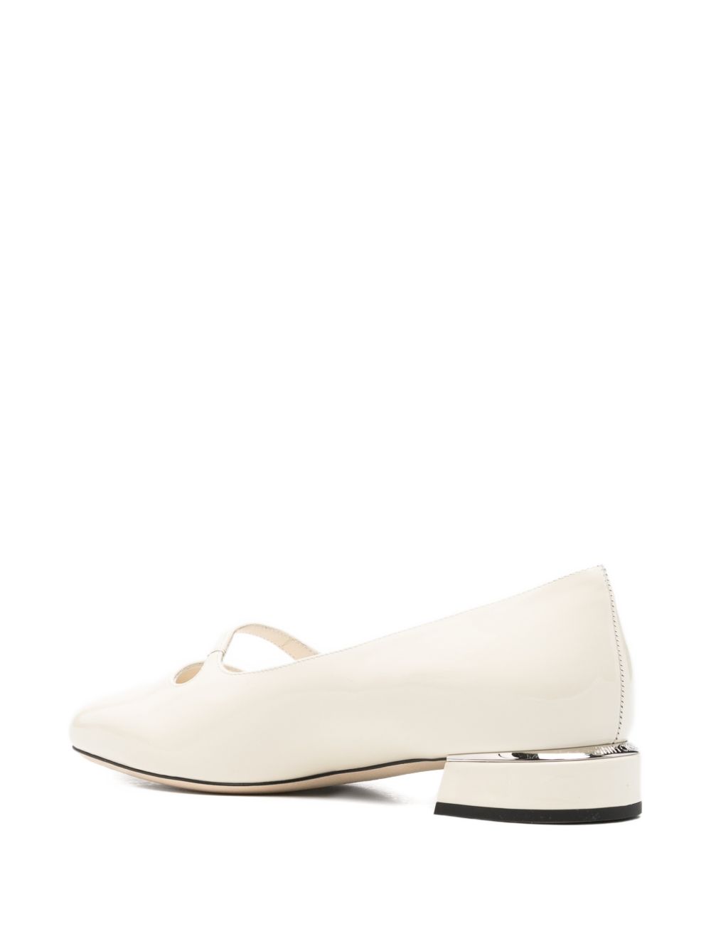 Jimmy Choo Flat Shoes — White Patent Ballet Flats