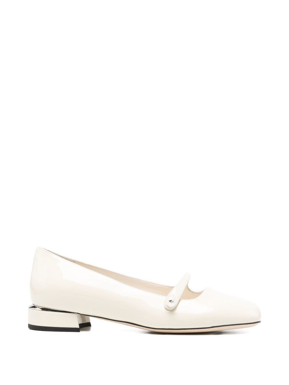 Jimmy Choo Flat Shoes — White Patent Ballet Flats