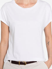 Base Cotton Blend T-Shirt — Women’s Topwear, White
