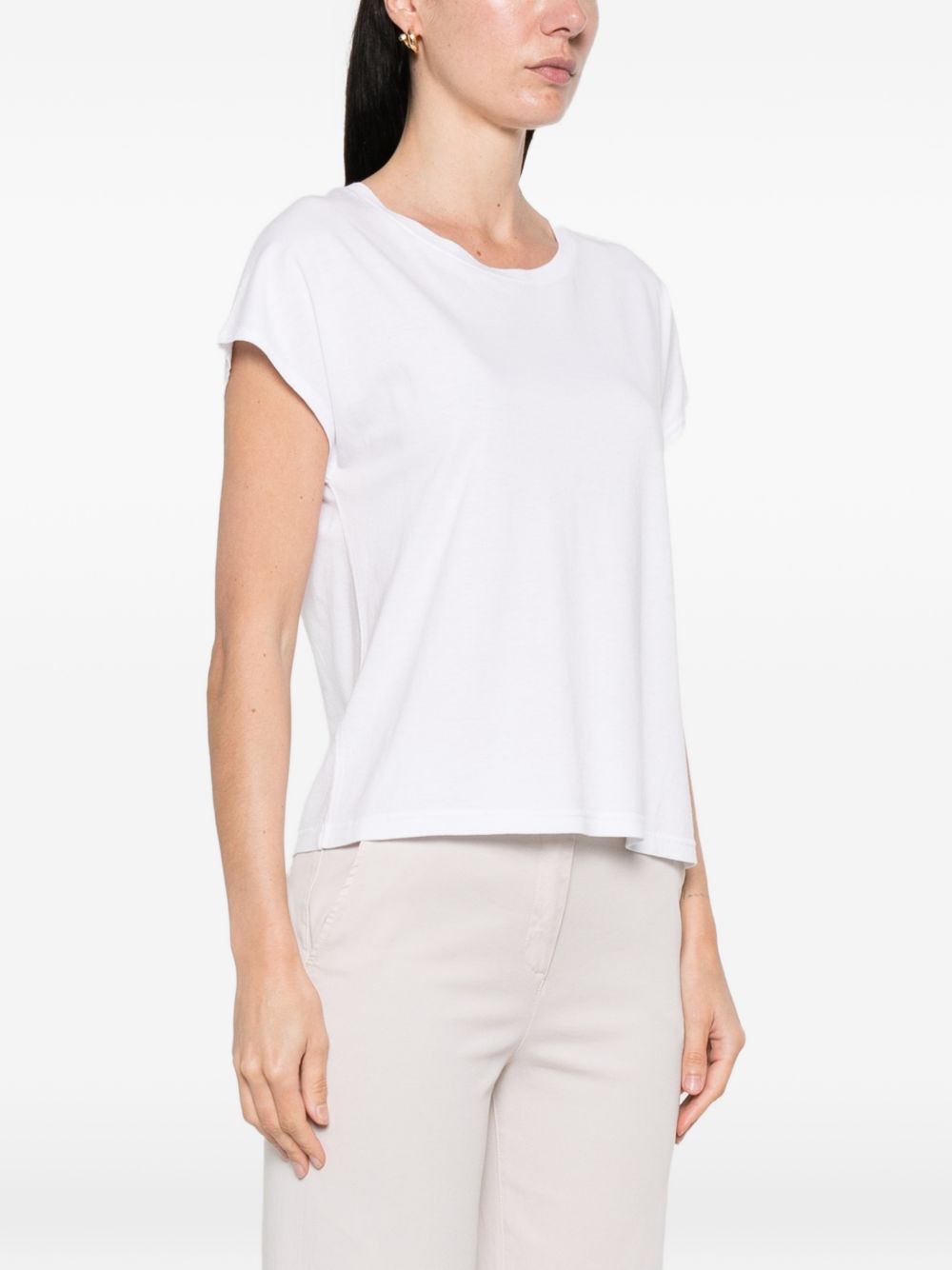 Base Cotton Blend T-Shirt — Women’s Topwear, White