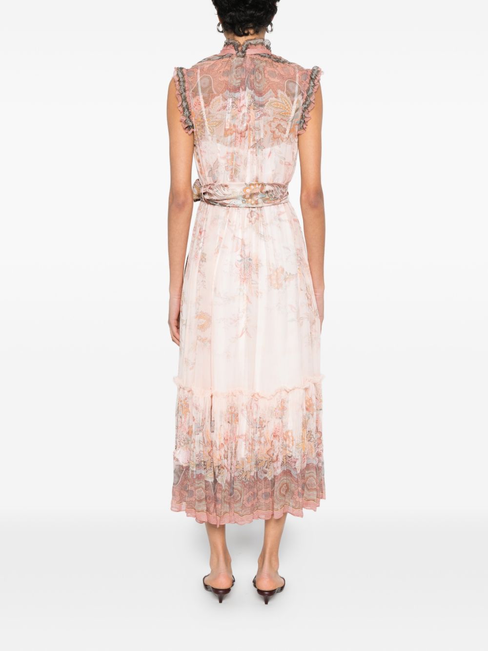 Zimmermann Alchemy Flutter Dress - Pink Paisley, New In