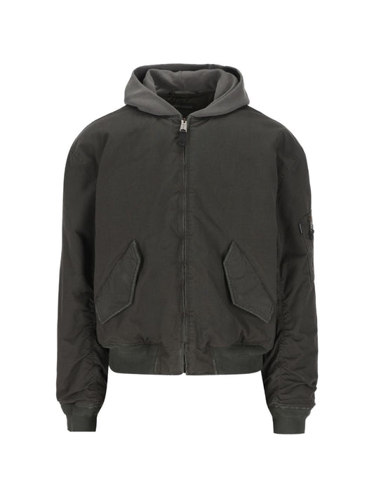 Balenciaga Grey Jackets — Men's Bomber Coat, New In