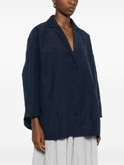 Apuntob Cotton Blend Blazer Jacket — Blue | Apuntob