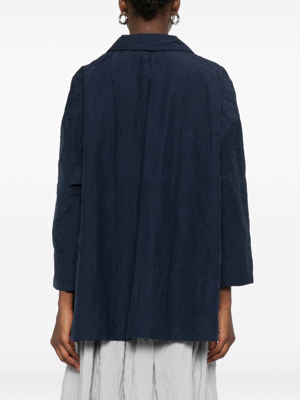 Apuntob Cotton Blend Blazer Jacket — Blue | Apuntob