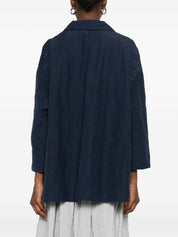 Apuntob Cotton Blend Blazer Jacket — Blue | Apuntob