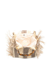 La Milanesa Lilium Handbag — Beige Bamboo Top Handle