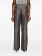 Via Masini 80 Trousers — Pinstriped Women's Trousers