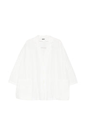 Apuntob Cotton Blend Jacket — White Women's Jacket