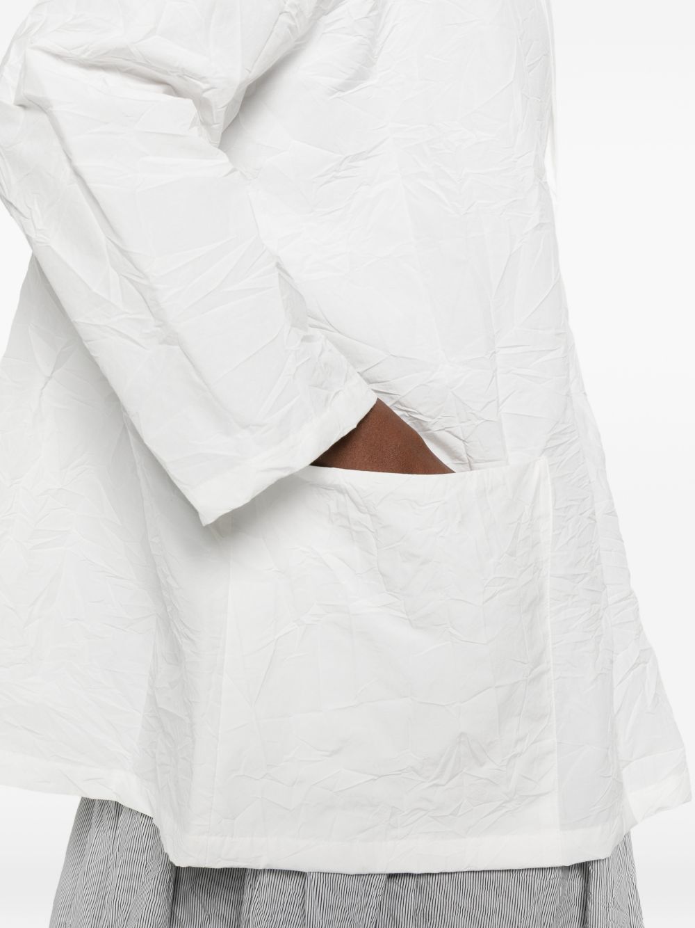 Apuntob Cotton Blend Jacket — White Women's Jacket