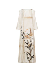 Pierre Louis Mascia Printed Silk Dress — Beige Floral