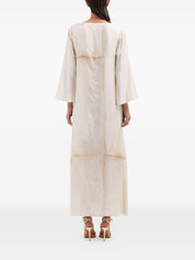 Pierre Louis Mascia Printed Silk Dress — Beige Floral