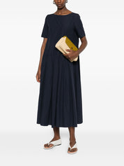 Apuntob Cotton Pleated Midi Dress — Blue, €245