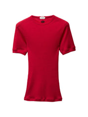 Versace Wool Crewneck Sweater – Red Short Sleeve