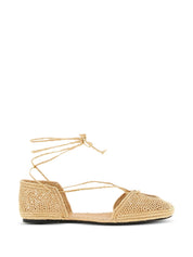 Odissi Lima Rafia Espadrilles — Beige Women's Flats