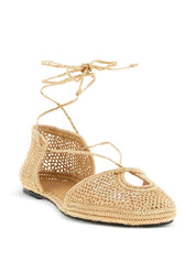 Odissi Lima Rafia Espadrilles — Beige Women's Flats