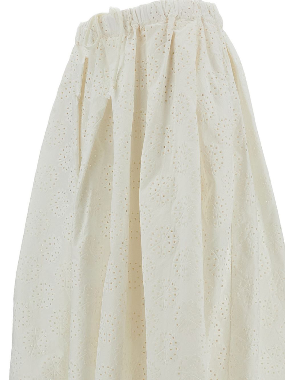 Comme Des Garcons Cotton Wide‑Leg Trousers — White