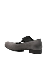 Uma Wang Leather Balets — Grey Flat Shoes for Women