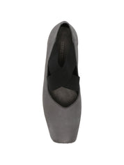 Uma Wang Leather Balets — Grey Flat Shoes for Women