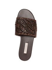 Casadei Leather flat sandals