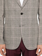 Boglioli Line Double-Breasted Jacket — Grey Check, Men