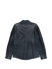 Peuterey Todd Leather Jacket for Women - Blue, €1,250