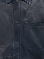 Peuterey Todd Leather Jacket for Women - Blue, €1,250
