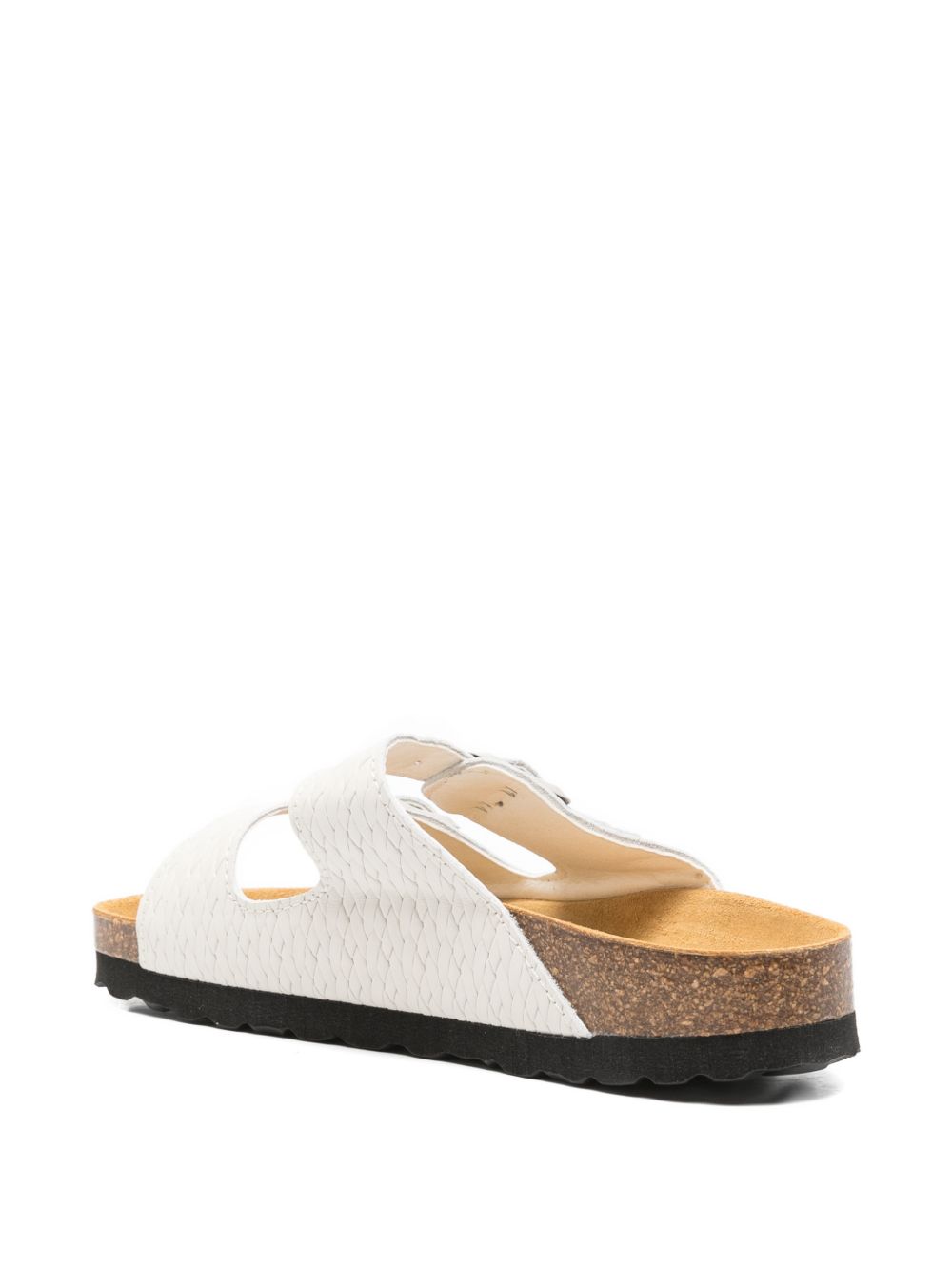 Woolrich Sandals — White Leather Two-Band Sandals