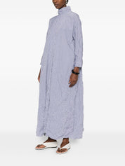 Daniela Gregis Cotton Midi Dress — White/Blue Stripes