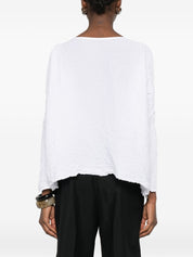 Daniela Gregis Cotton Shirt — White Textured Tie Detail