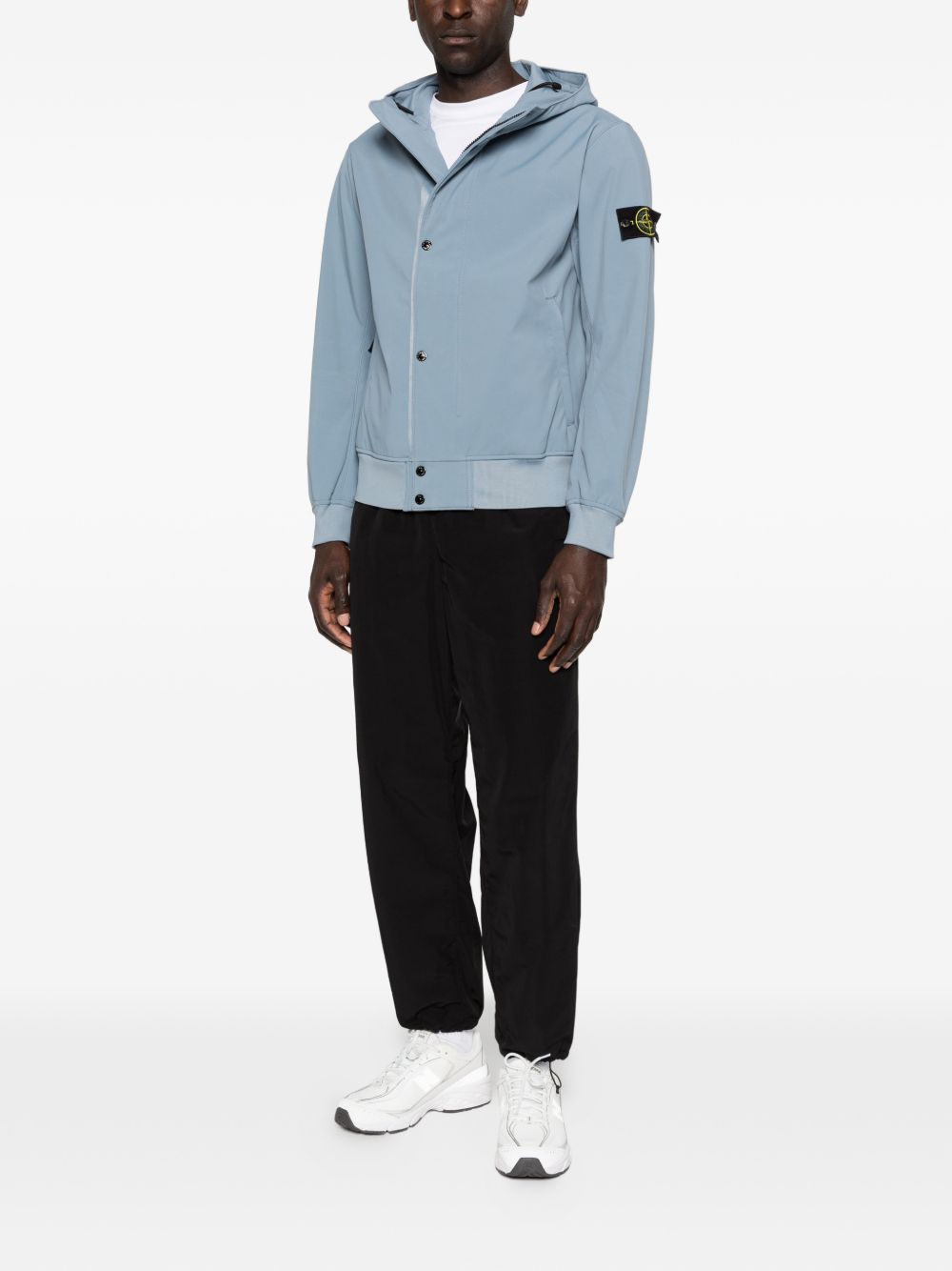 Stone Island Nylon Blouson Jacket for Men — Clear Blue