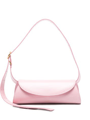 Jil Sander Cannolo Small Leather Shoulder Bag — Pink