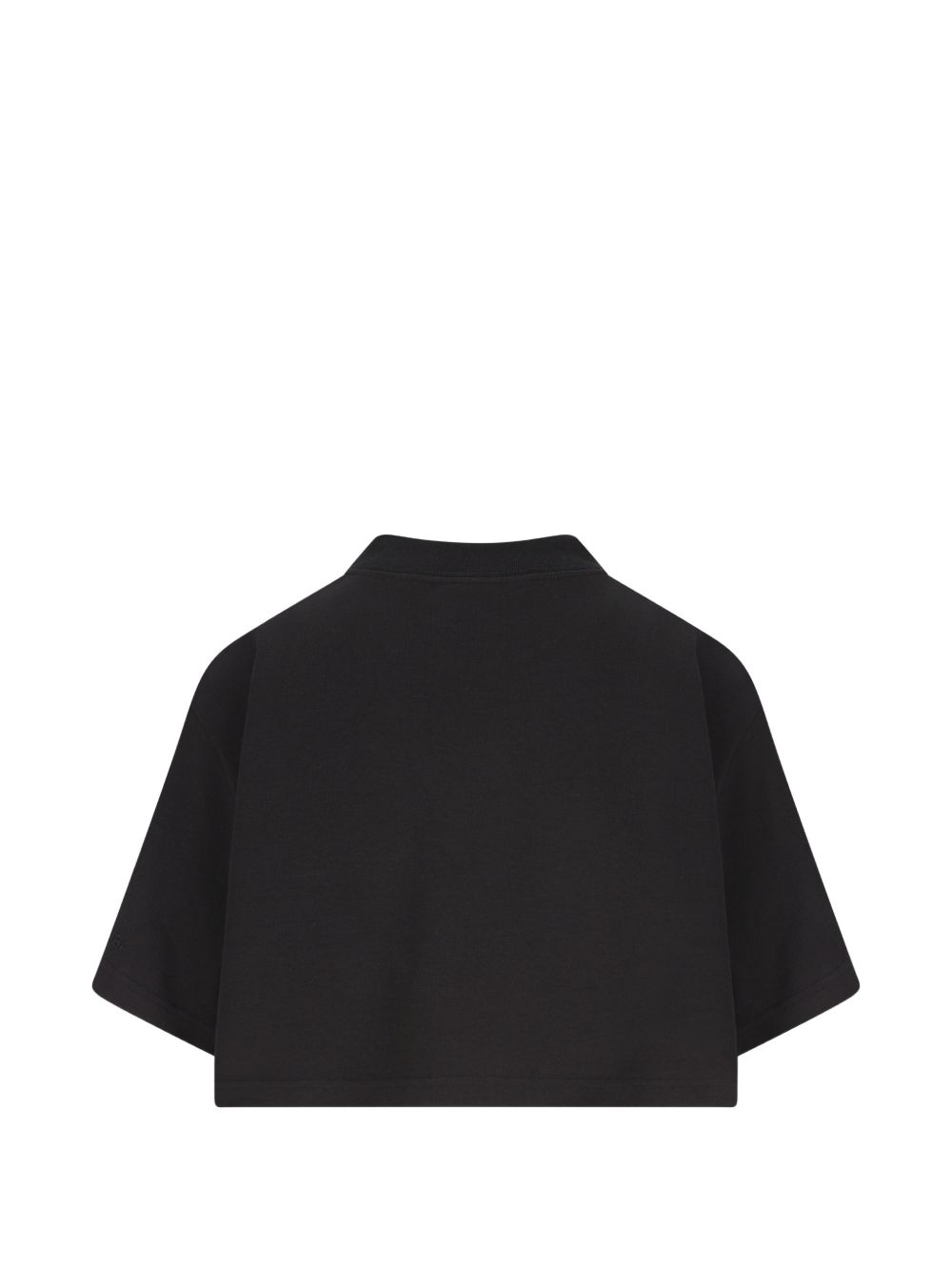 Balenciaga Cotton Cropped T‑Shirt — Black Topwear