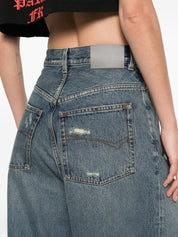Balenciaga Flared Denim Jeans — Women's Blue Wide Leg
