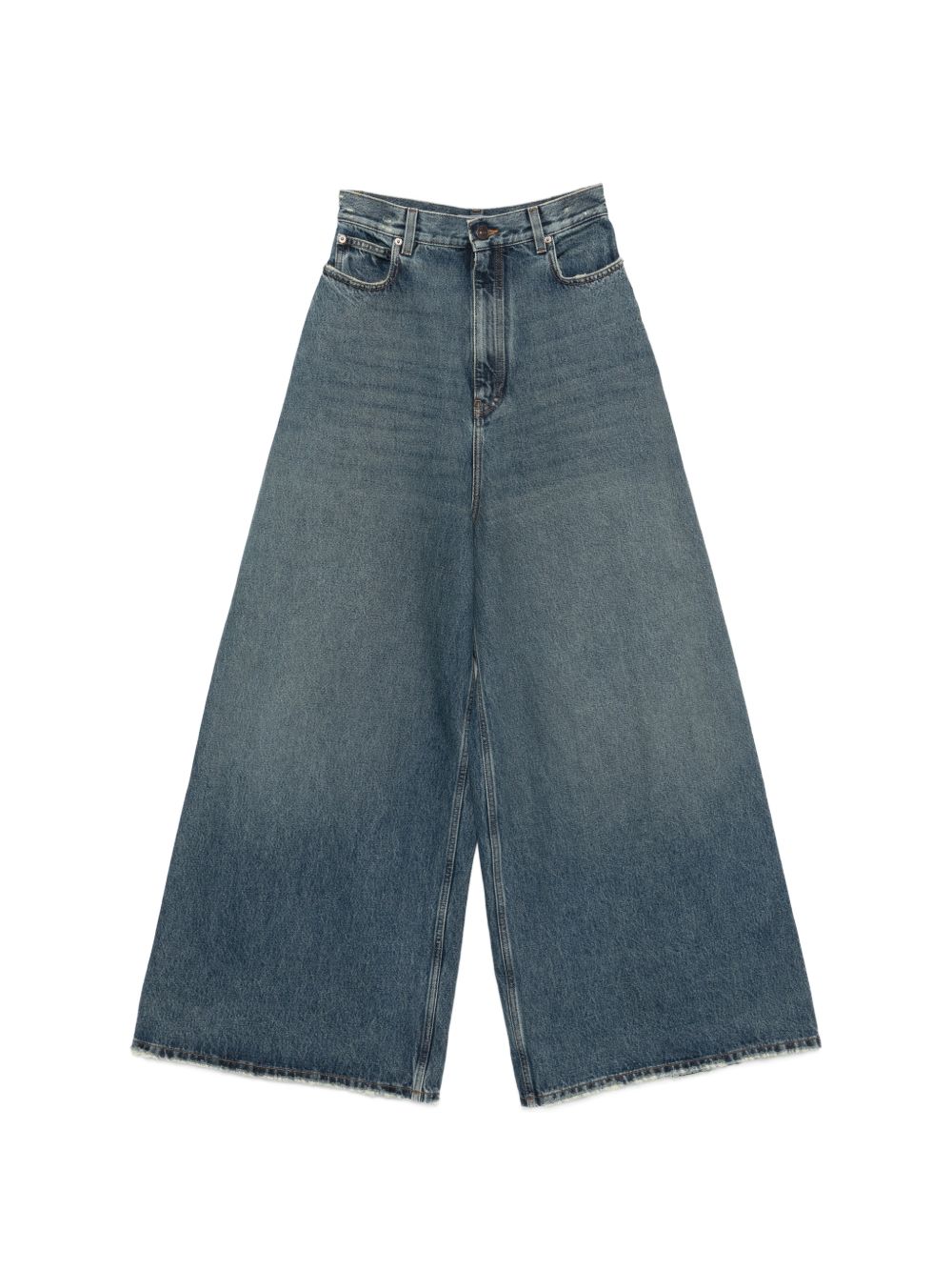 Balenciaga Flared Denim Jeans — Women's Blue Wide Leg