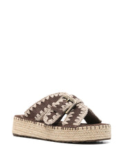 Mou Jute Platform Sandals — Brown Women’s Sandals