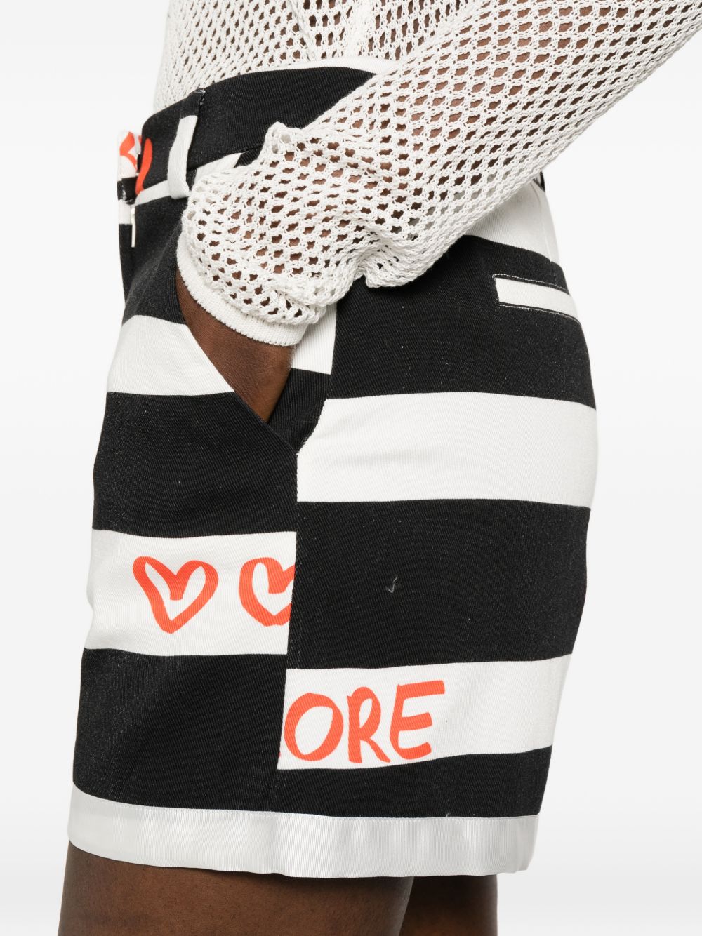Alessandro Enriquez Striped Cotton Shorts for Women